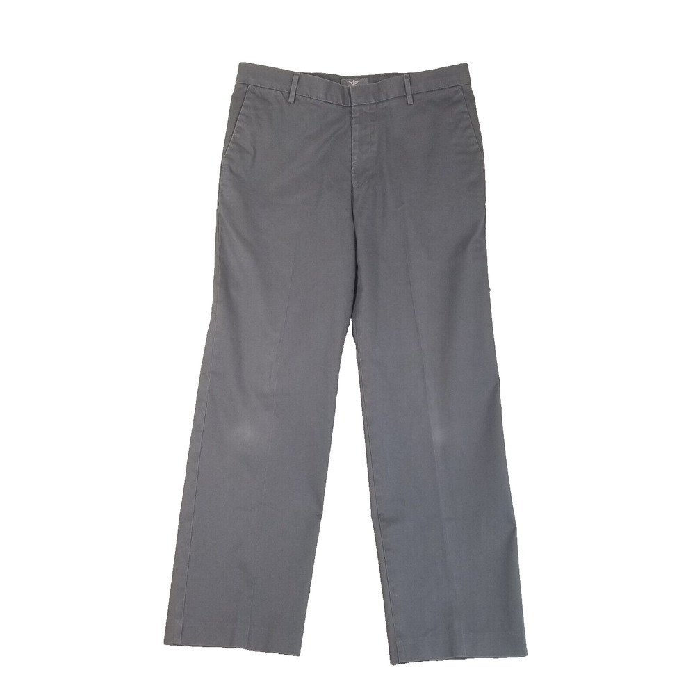 Dockers D2 khaki chino pants men's 36x32 dark Gray Flex stretch preppy retro